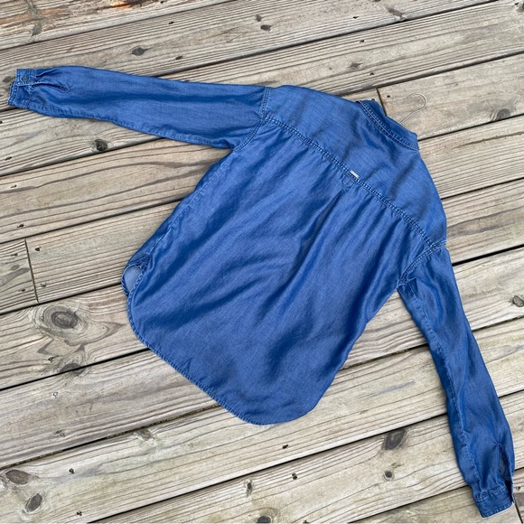 prAna Updrift Button Down Shirt 100% Tencel Denim - Picture 5 of 13